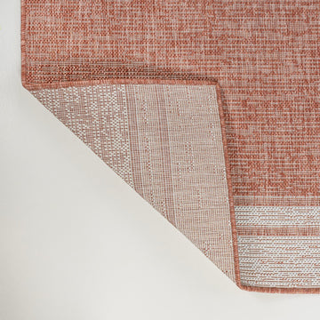 Alda Modern Minimalist Mingled Solid Indoor/Outdoor Area Rug